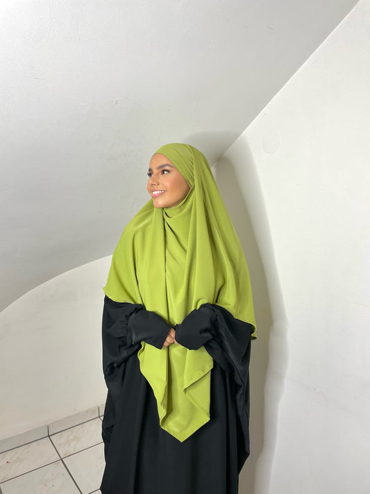 Khimar 1-lagig Medina Seide olive