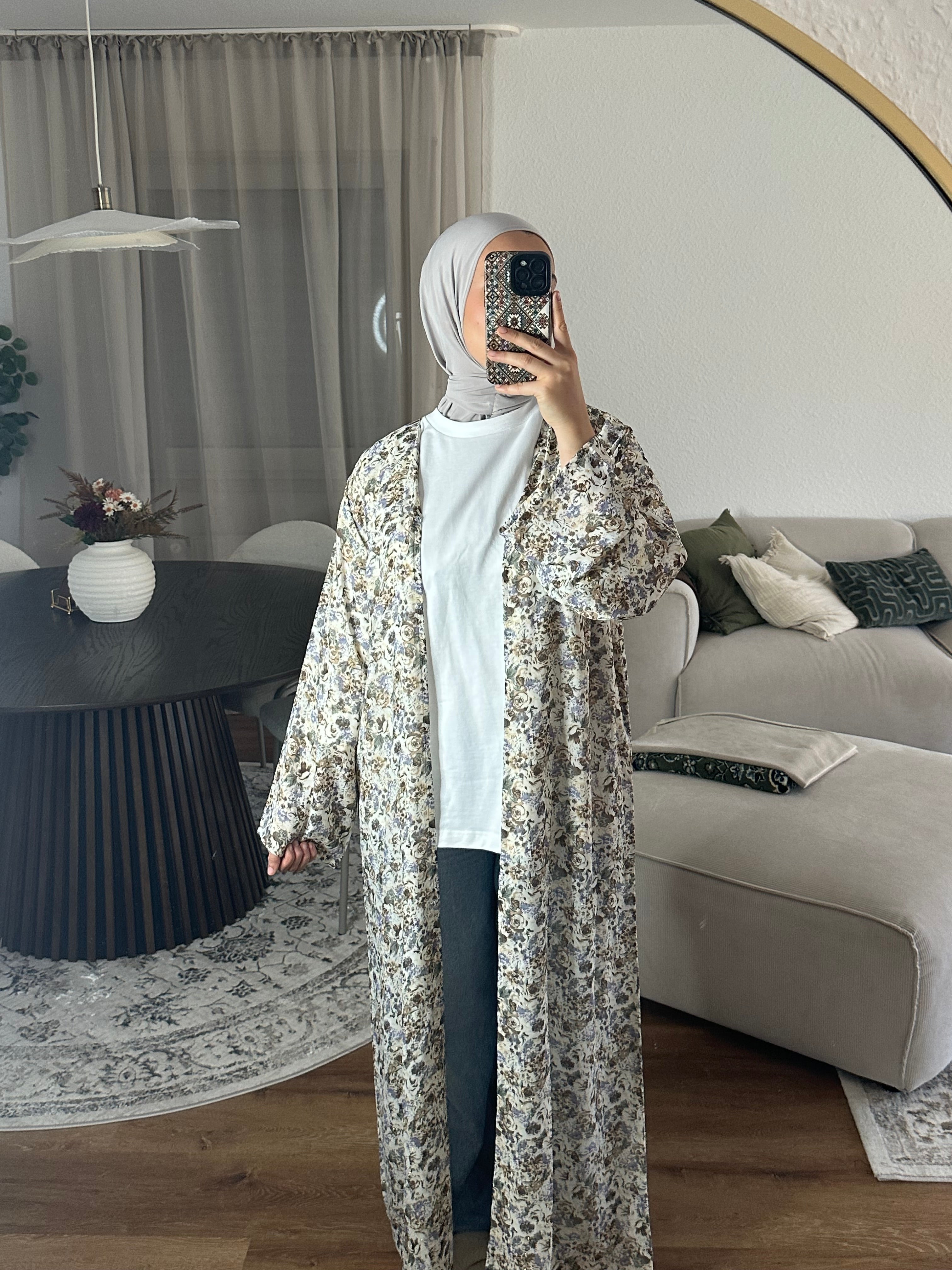 Chiffon Kimono/Abaya Flower
